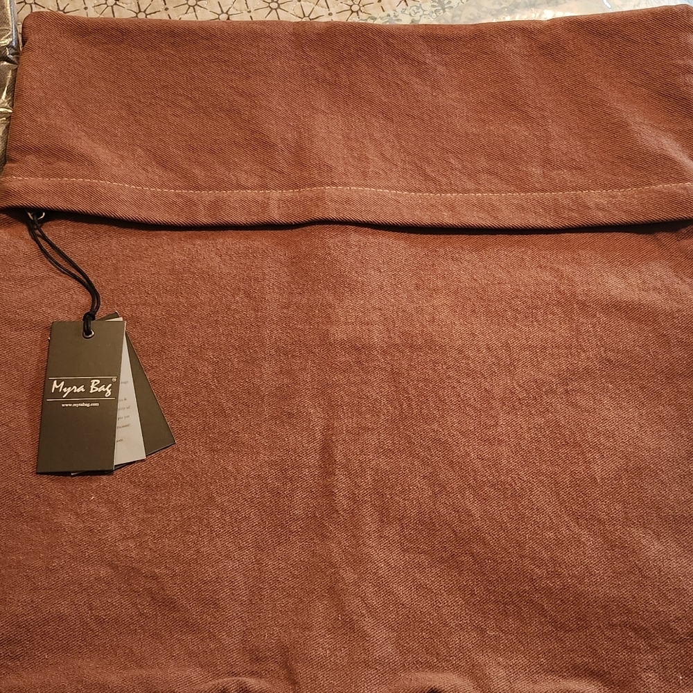 Myra Bag Cowhide Patchwork in Brown and Cream Pillow Cover - Picture 3 of 3